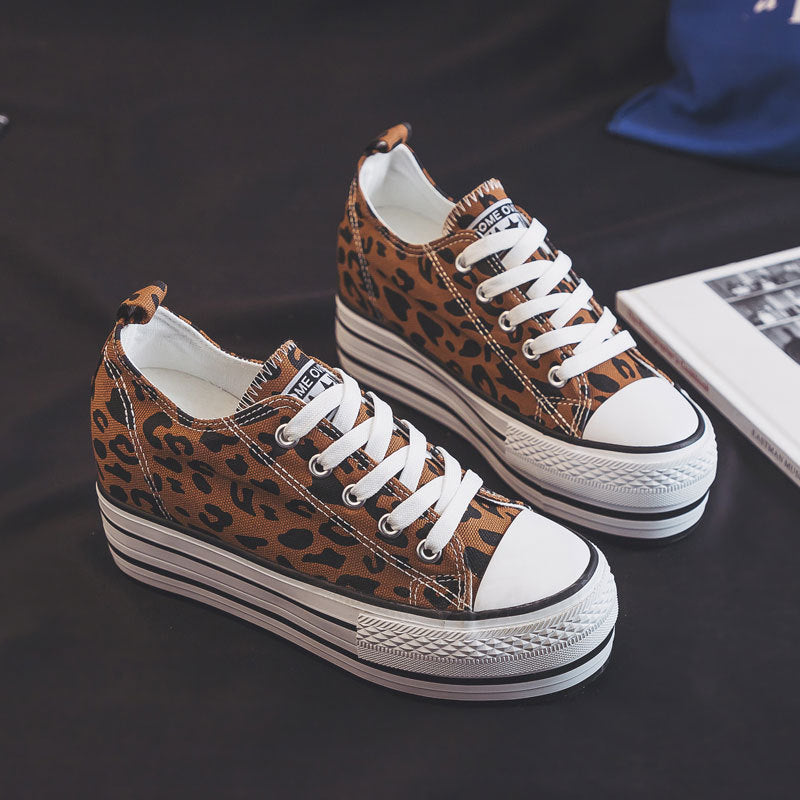 Women's Spring Versatile Korean Style Platform Canvas Shoes Newgew