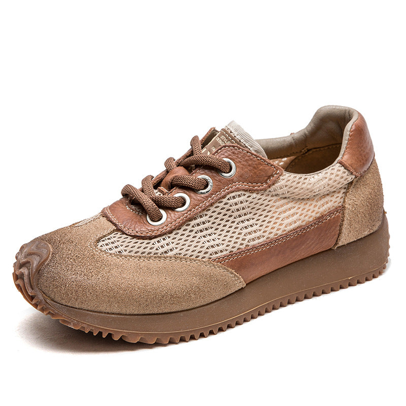 Women Retro Breathable Patchwork Casual Shoes Newgew Shoes