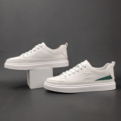 Men Fashion Casual Leather Flat Skate Shoes Newgew Shoes
