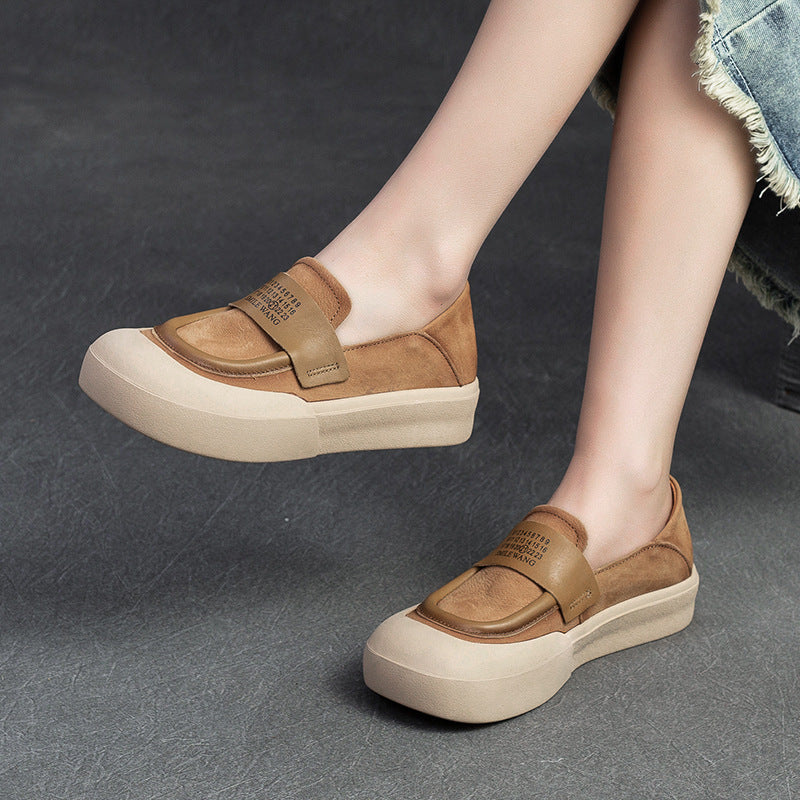 Women Minimalist Leather Flat Casual Shoes Newgew Shoes