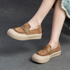 Women Minimalist Leather Flat Casual Shoes Newgew Shoes