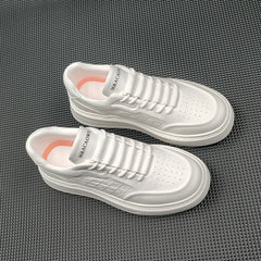 Men Minimalist Embossed Breathable Leather Casual Shoes Newgew Shoes