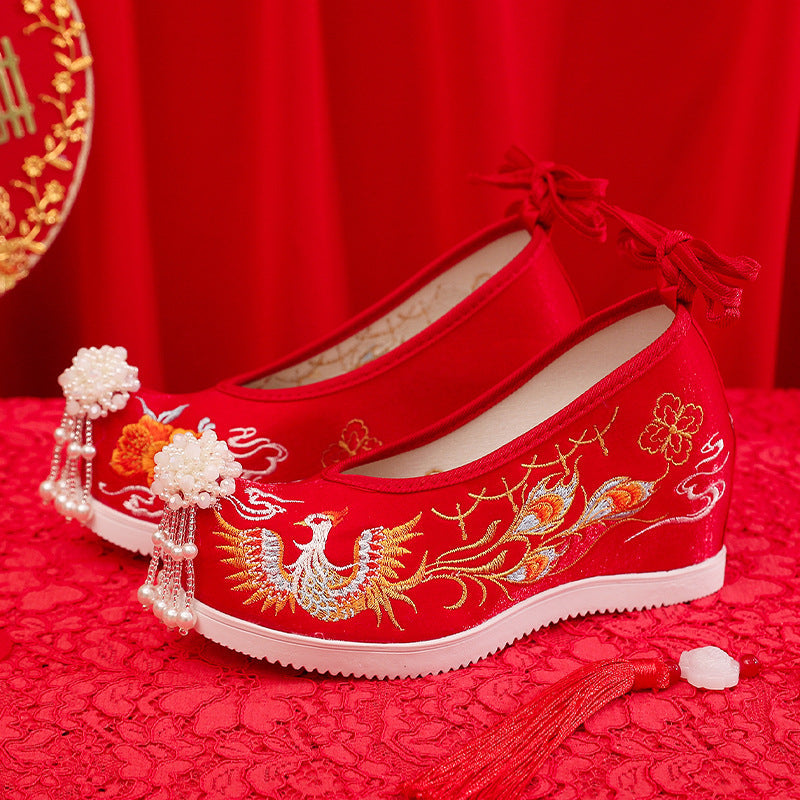 Classy Ancient Style Chinese Wedding Female Canvas Shoes Newgew