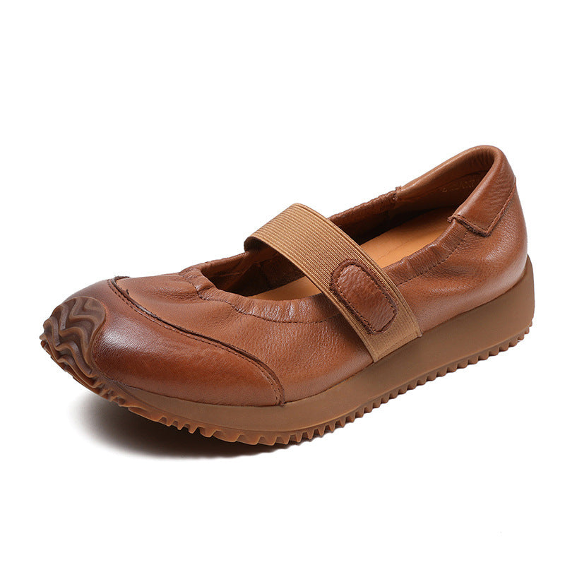 Women Retro Soft Leather Minimalist Causal Shoes Newgew Shoes