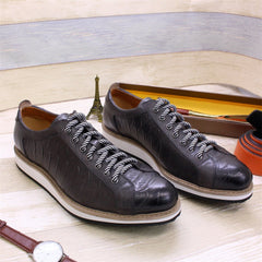 Men Retro Figured Leather Casual Shoes Newgew Shoes