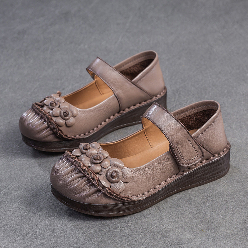 Women Retro Casual Leather Comfort Casual Shoes Newgew Shoes