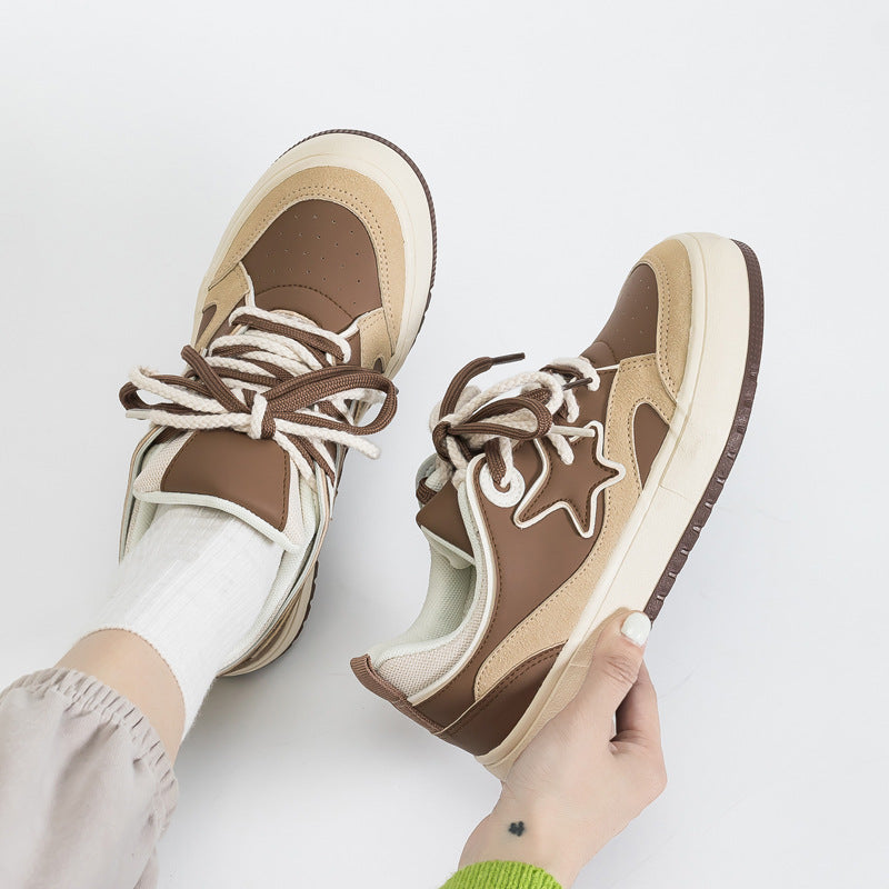 Women's Black White Fashionable Sports Canvas Shoes Newgew