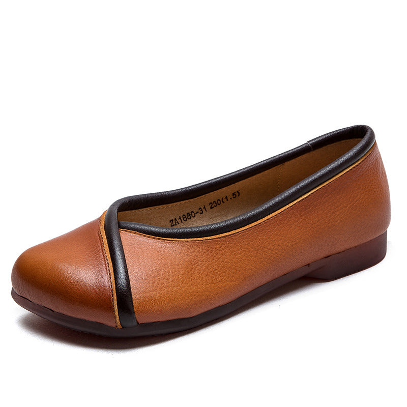 Women Minimalist Soft Leather Casual Flats Newgew Shoes