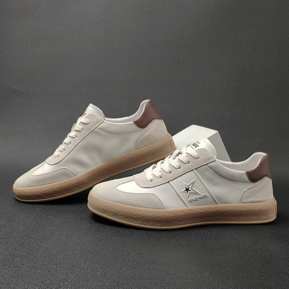 Men Soft Leather Fashion Flat Casual Shoes Newgew Shoes