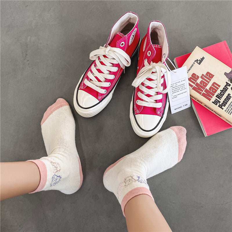 Slouchy Attractive Unique Women's Korean Versatile Canvas Shoes Newgew