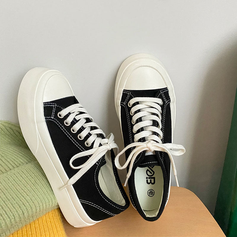 Height Increasing Female Street Shooting Ugly Canvas Shoes Newgew