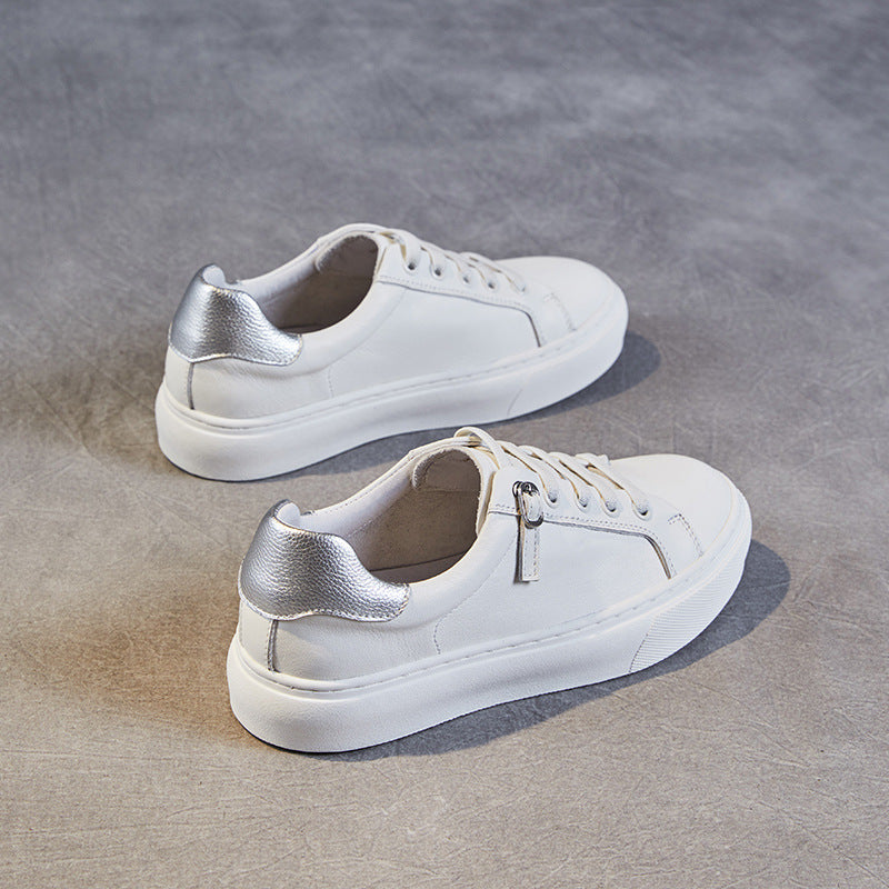 Women Minimalist Leather Comfort Flat Casual Shoes Newgew Shoes