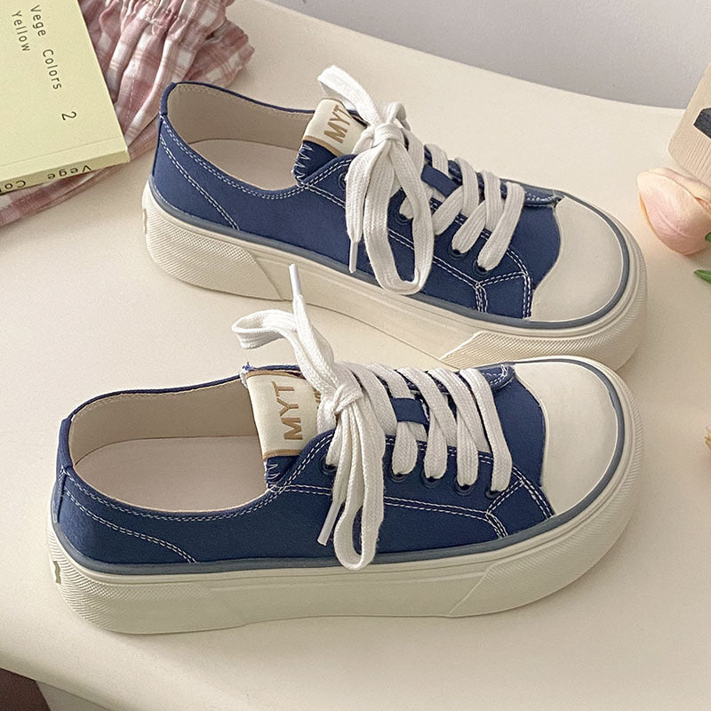 Cute Summer Round Toe Board Easy Canvas Shoes Newgew