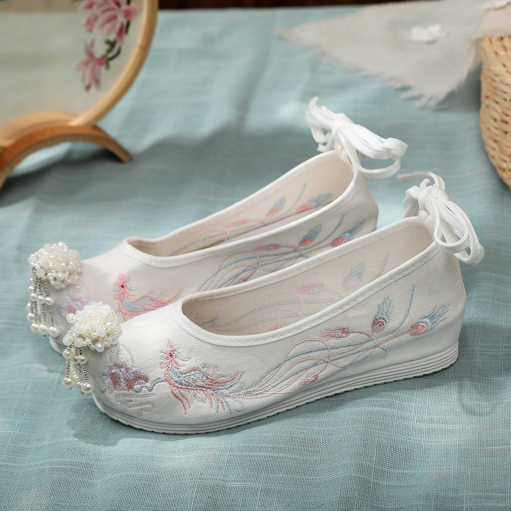 Increasing Insole Bow Antique Embroidered For Canvas Shoes Newgew