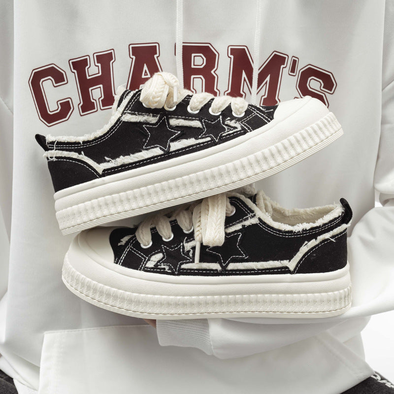 Women's Design Platform Trendy Board Fashionable Canvas Shoes Newgew