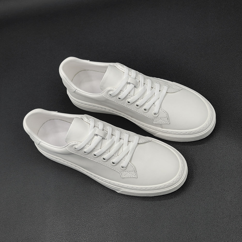 Men Minimalism Pure Leather Fashion Flat Casual Shoes Newgew Shoes