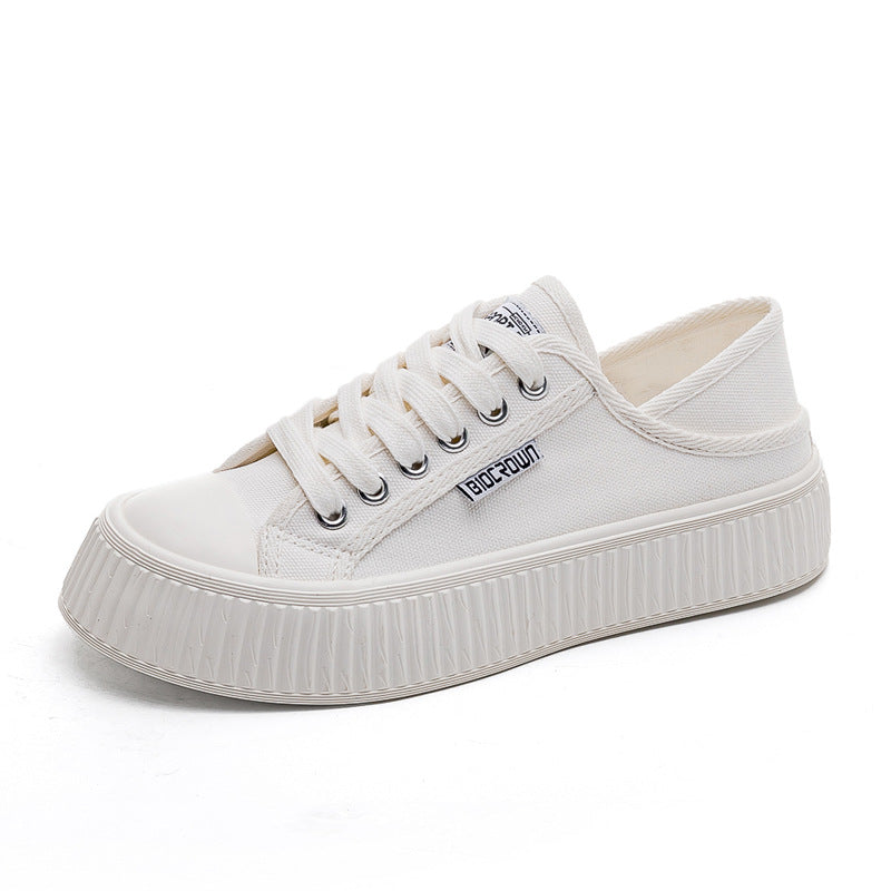 Cool Durable Classic Women's Thick-soled Two-step Canvas Shoes Newgew