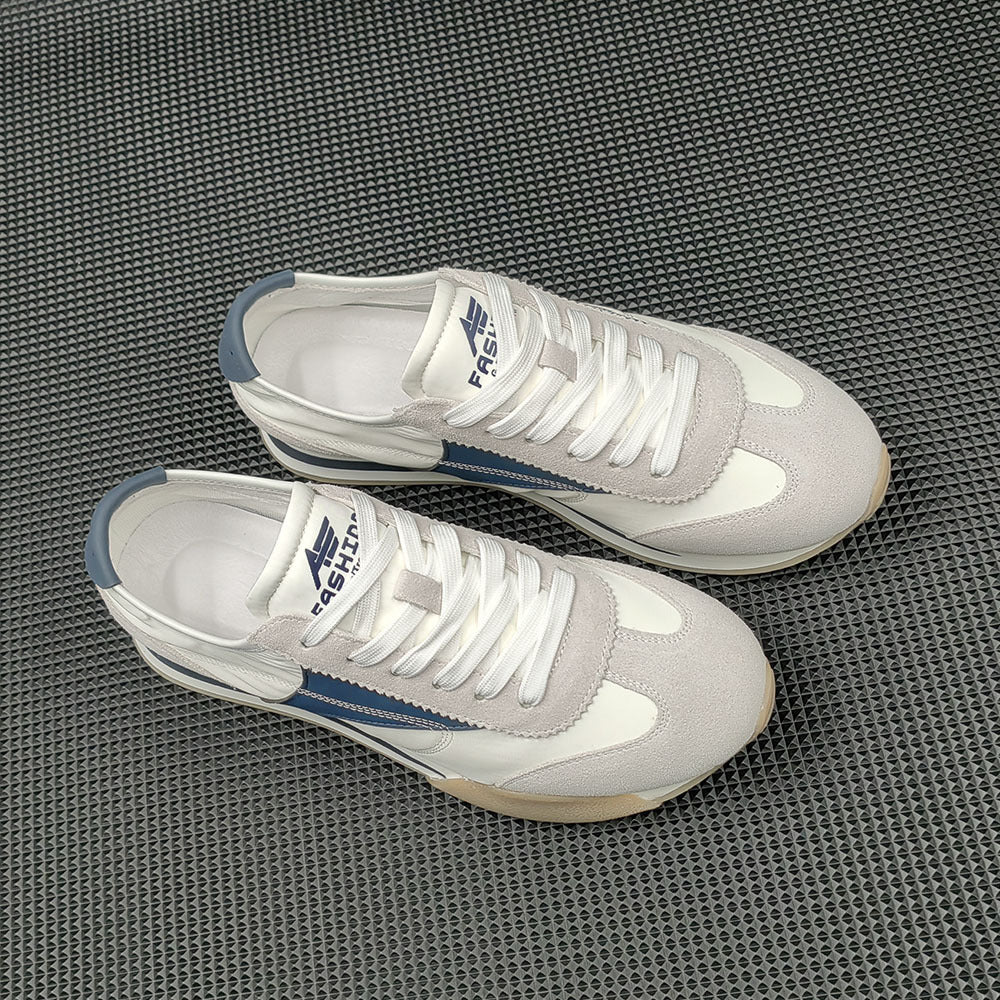 Men Fashion Patchwork Suede Breathable Soft Casual Shoes Newgew Shoes
