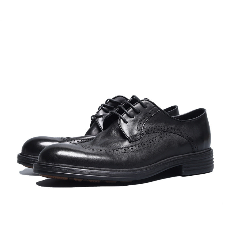 Men Classic Cowhide Oxford Casual Dress Shoes Newgew Shoes