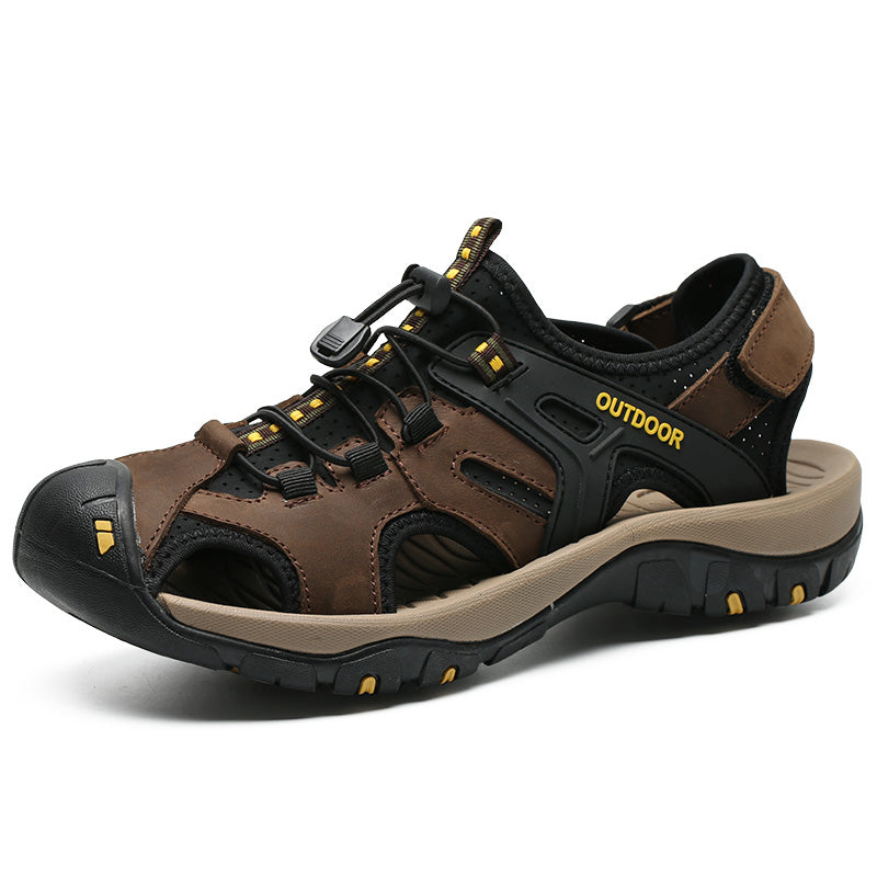 Men Summer Fashion Outdoor Leather Sandals Newgew Shoes