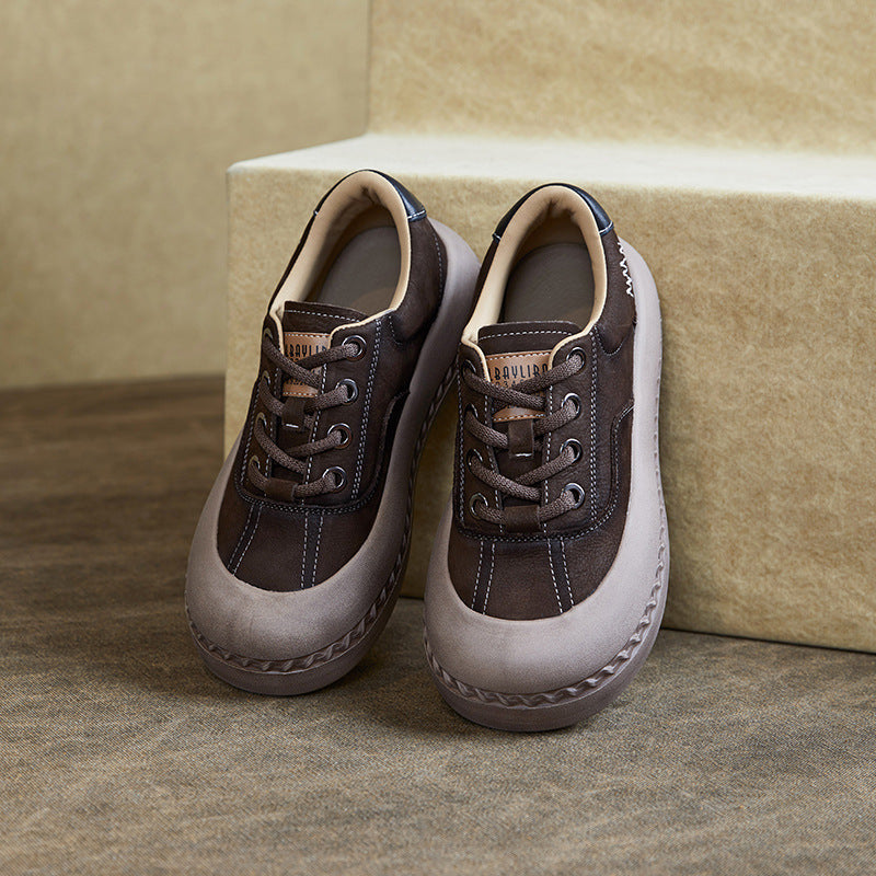 Women Retro Fashion Leather Casual Shoes Newgew Shoes