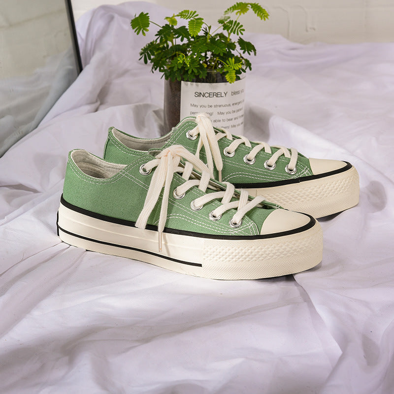 Glamorous Women's Star Platform Hight Increasing Canvas Shoes Newgew