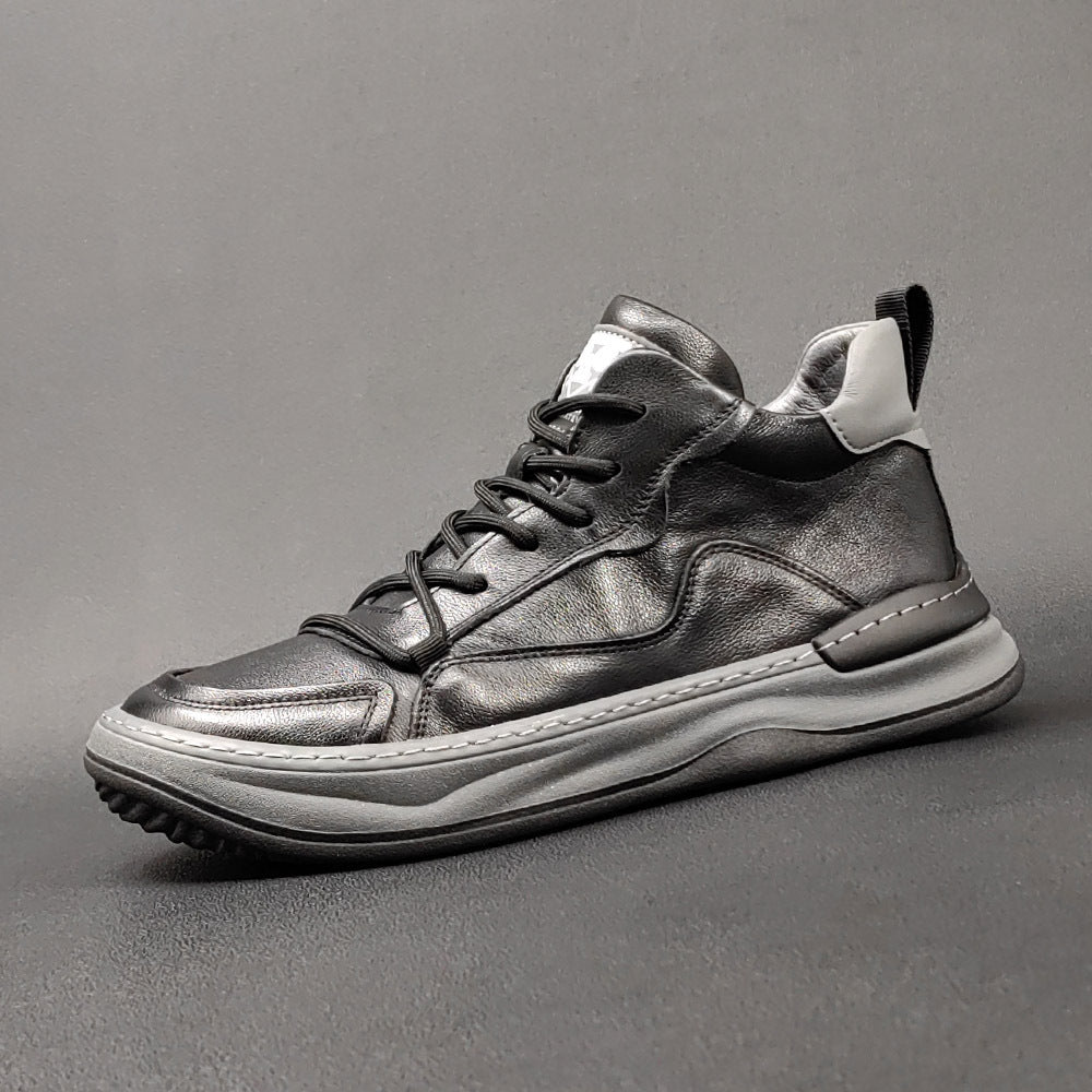 Men Fashion Patchwork Leather Casual Shoes Newgew Shoes