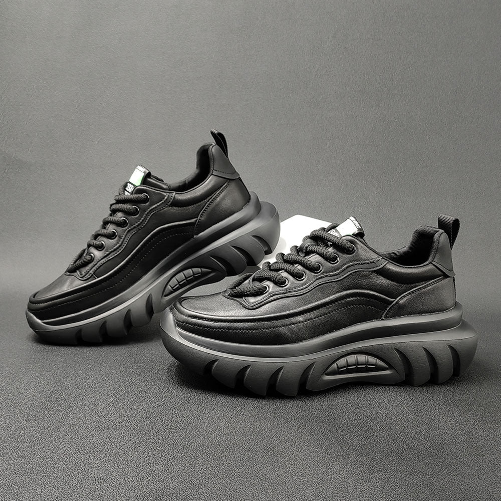 Men Leather Thick Soled Casual Shoes Newgew Shoes