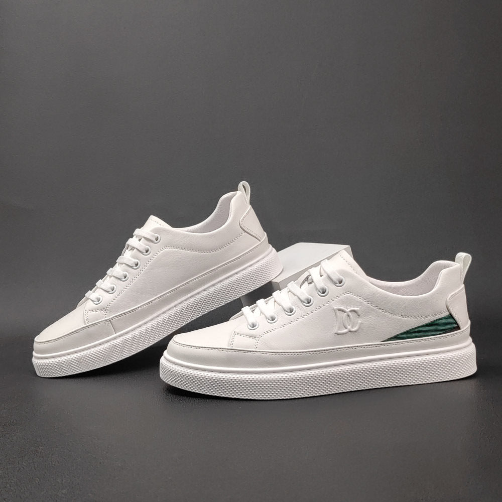 Men Fashion Casual Leather Flat Skate Shoes Newgew Shoes