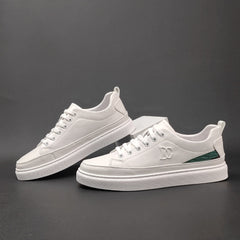 Men Fashion Casual Leather Flat Skate Shoes Newgew Shoes