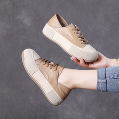 Women Fashion Soft Leather Flat Casual Shoes Newgew Shoes