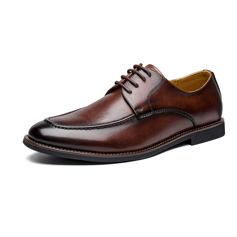 Men Retro Classic Cowhide Casual Oxford Shoes Newgew Shoes