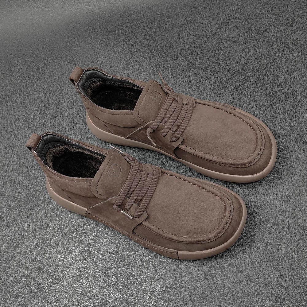 Men Minimalist Soft Leather Flat Casual Shoes Newgew Shoes