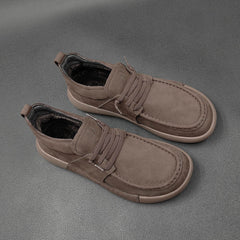 Men Minimalist Soft Leather Flat Casual Shoes Newgew Shoes