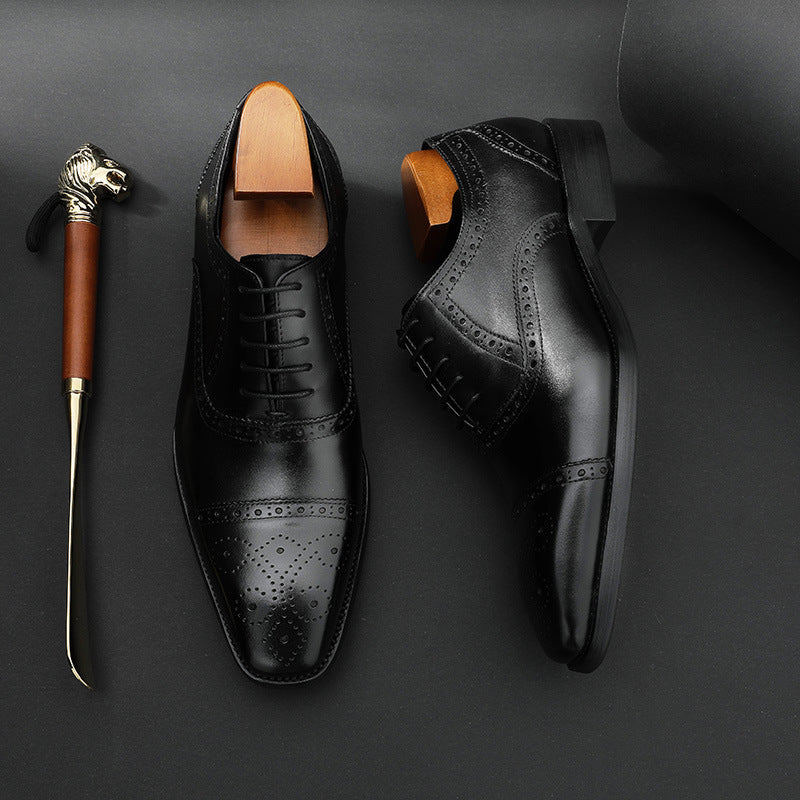 Men Handmade Classic Cowhide Oxford Shoes Newgew Shoes