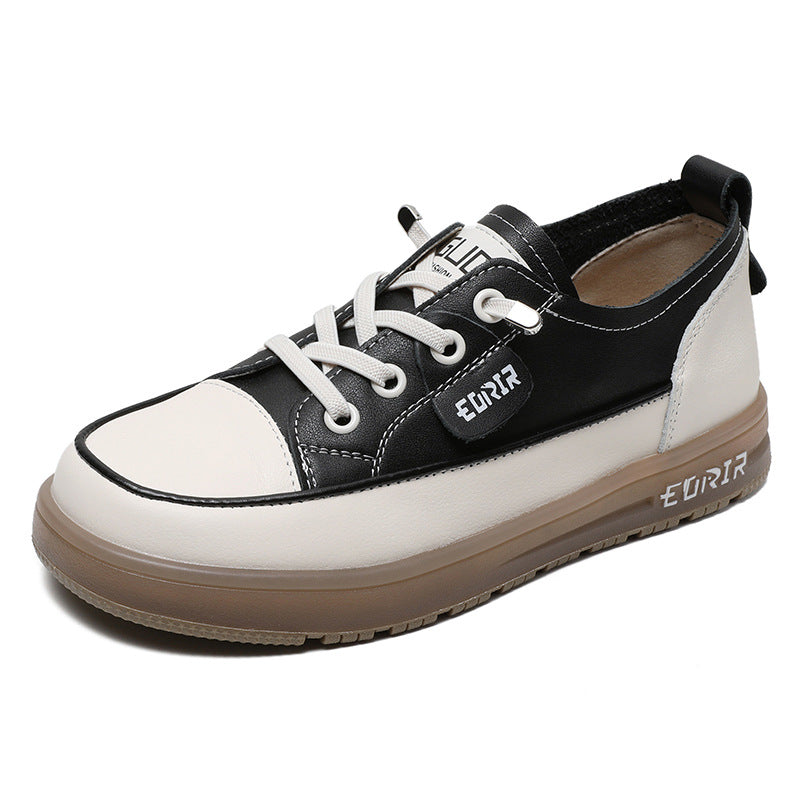 Women Fashion Leather Flat Slip-on Casual Shoes Newgew Shoes