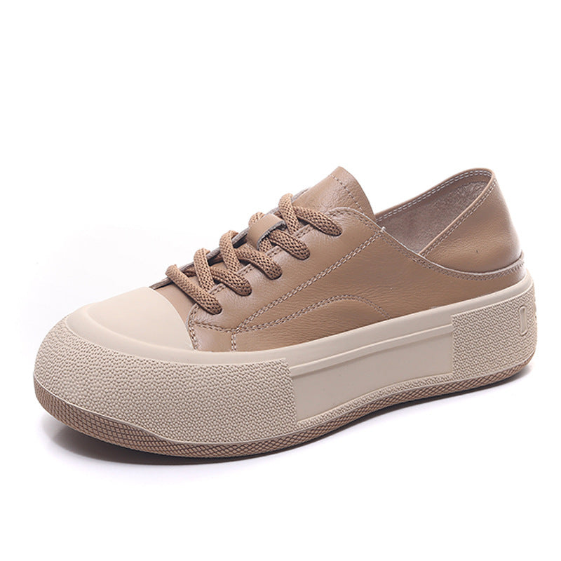 Women Fashion Soft Leather Flat Casual Shoes Newgew Shoes