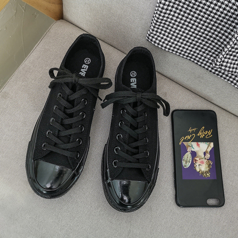 Comfortable Women's Twilight Carbon Black Canvas Shoes Newgew