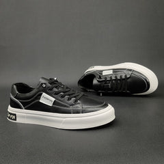 Men Stylish Minimalist Leather Flat Casual Shoes Newgew Shoes