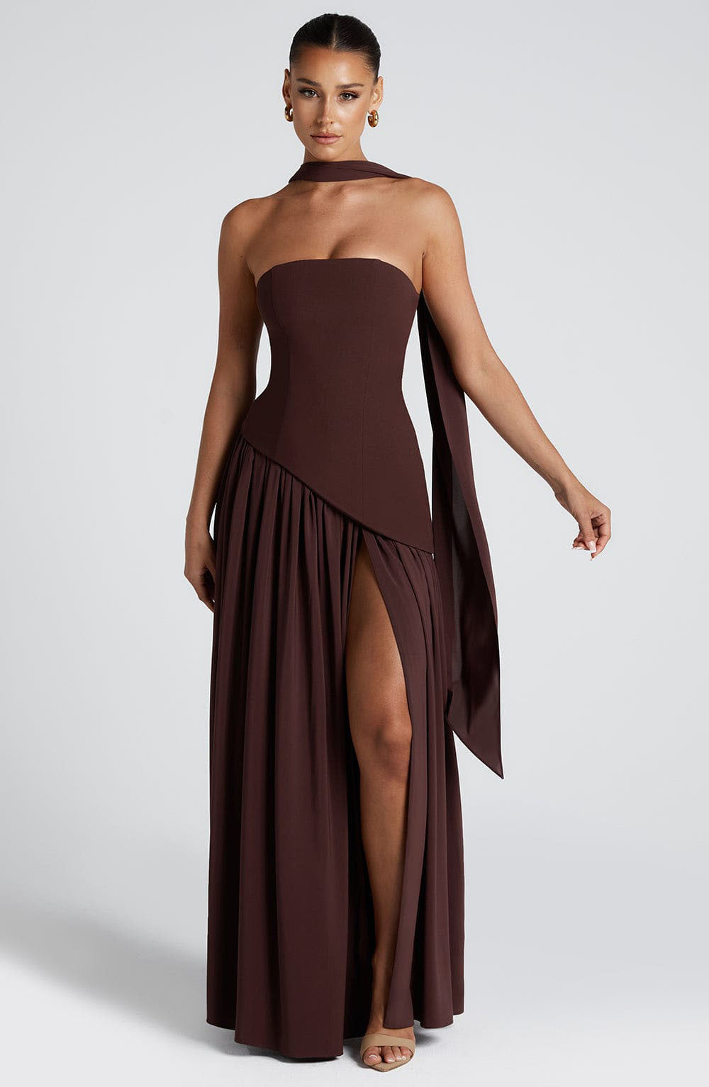 STRAPLESS SLIT DRESS Newgew Dresses