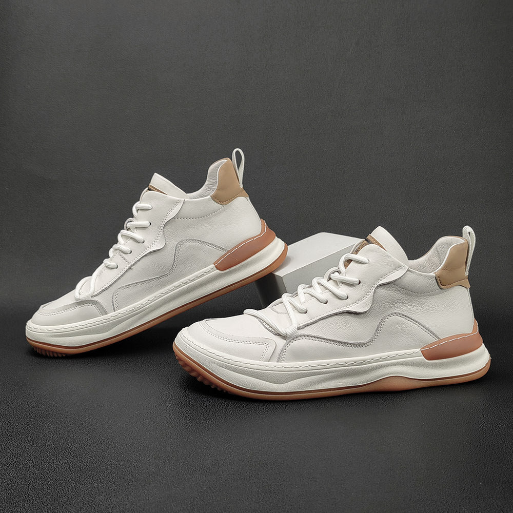 Men Fashion Patchwork Leather Casual Shoes Newgew Shoes