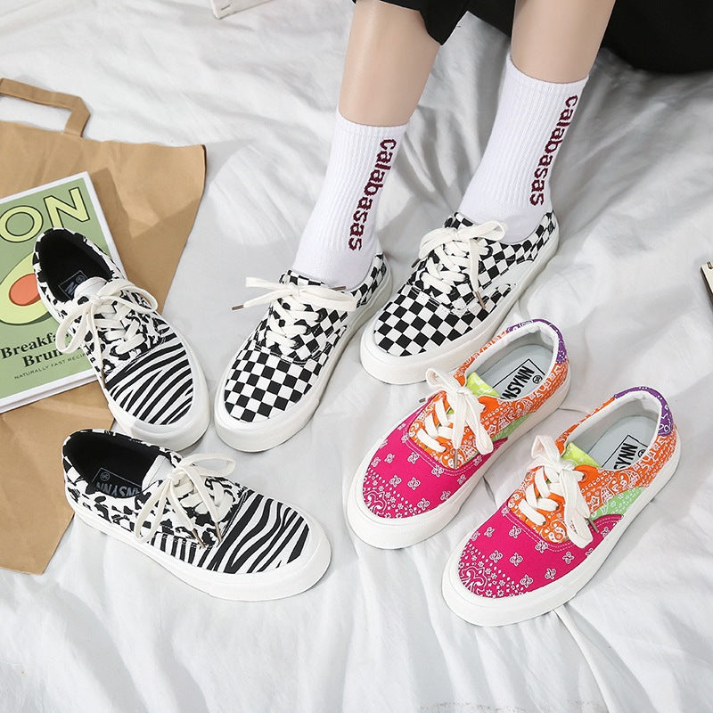 Unique Stitching Vintage Street Snap Canvas Shoes Newgew