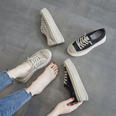 Women's Summer Platform Mesh Surface Lazy Linen Men's Shoes Newgew