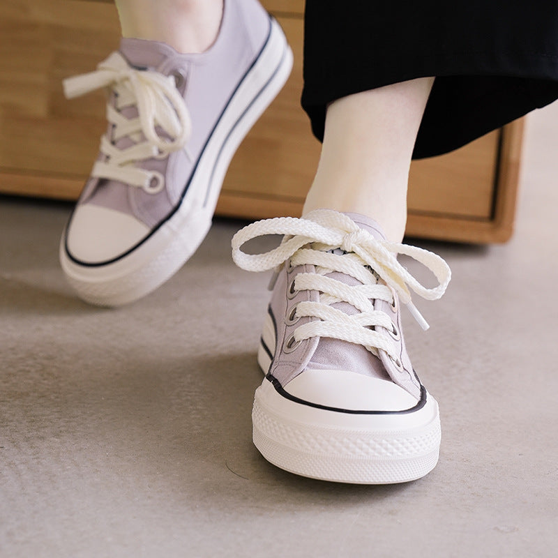 Female Sweet Retro Skateboard Spring And Canvas Shoes Newgew