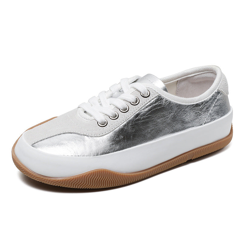 Women Minimalist Soft Leather Casual Training Sneakers Newgew Shoes