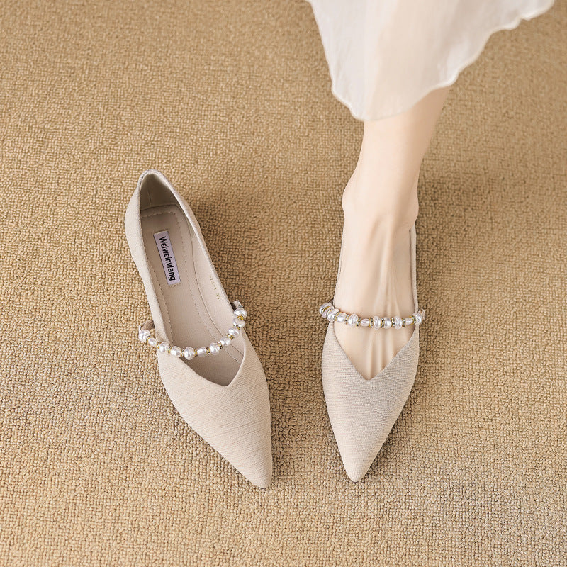 Women Casual Fashion Pointed Toe Flats Newgew Shoes
