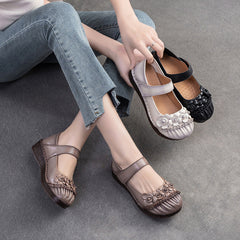 Women Retro Casual Leather Comfort Casual Shoes Newgew Shoes