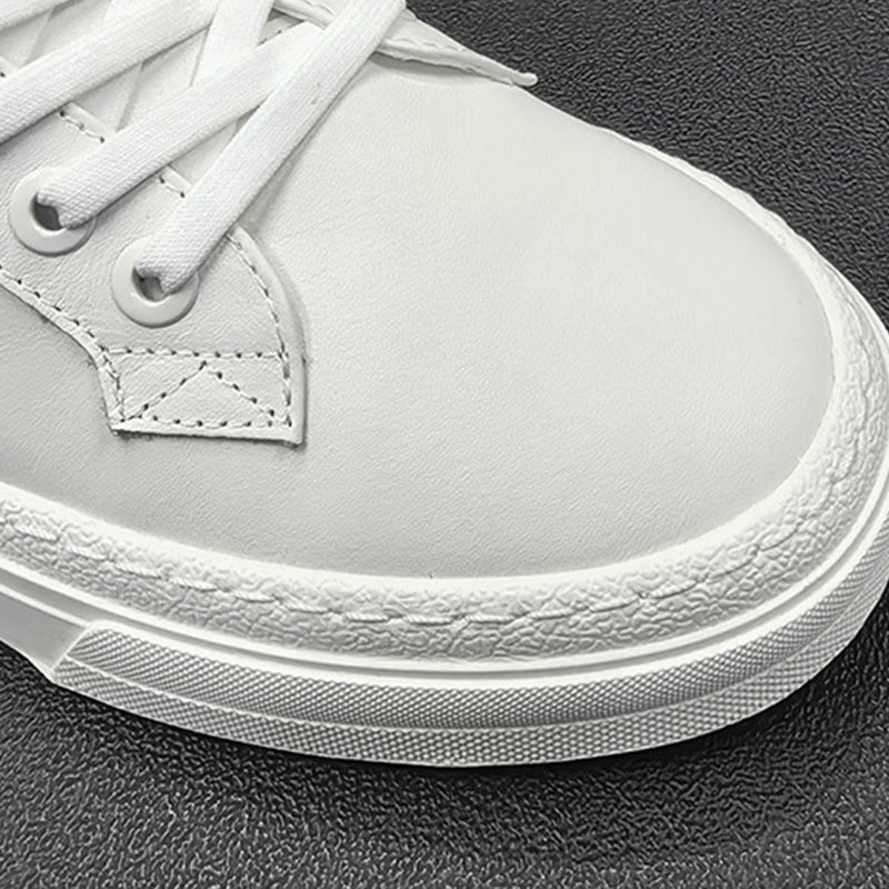 Men Minimalism Pure Leather Fashion Flat Casual Shoes Newgew Shoes
