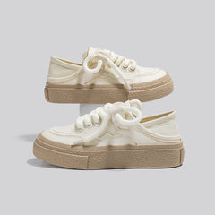 Women's Breathable Two-way White Slip-on Lazy Step-on Canvas Shoes Newgew