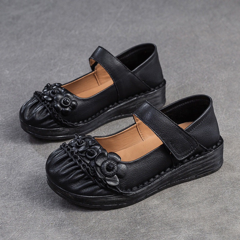 Women Retro Casual Leather Comfort Casual Shoes Newgew Shoes